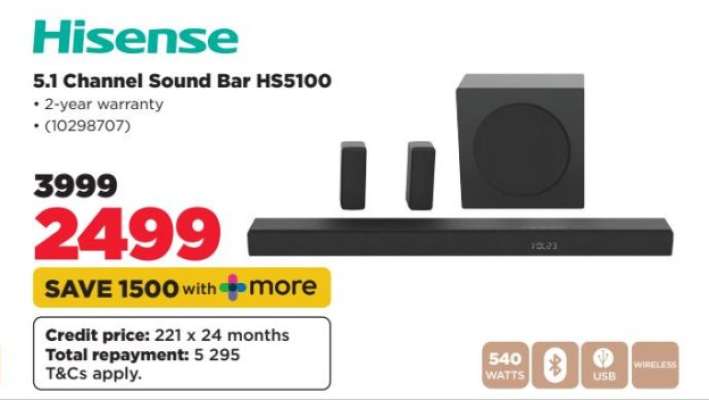 Hisense 5.1 Channel Sound Bar HS5100