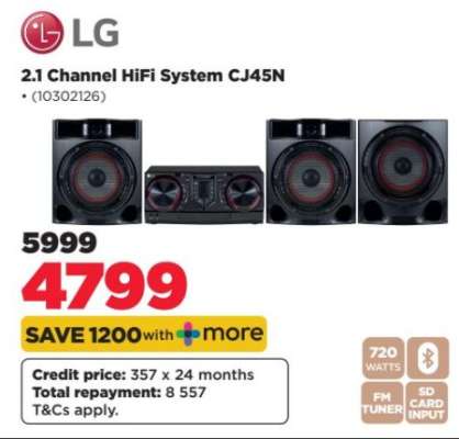 LG 2.1 Channel HiFi System CJ45N