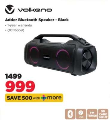 Volkano Adder Bluetooth Speaker - Black