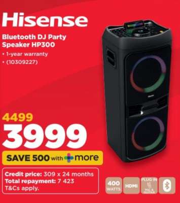 Hisense Bluetooth DJ Party Speaker HP300