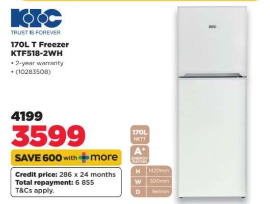 170L T Freezer KTF518-2WH