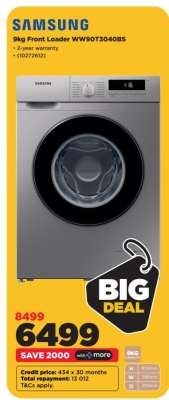 Samsung 9kg Front Loader WW90T3040BS
