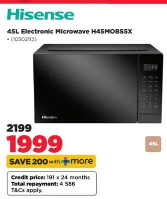 Hisense 45L Electronic Microwave H45MOBS5X