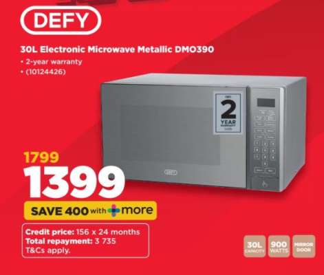 DEFY 30L Electronic Microwave Metallic DMO390