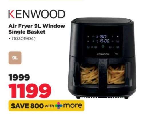 KENWOOD Air Fryer 9L Window Single Basket