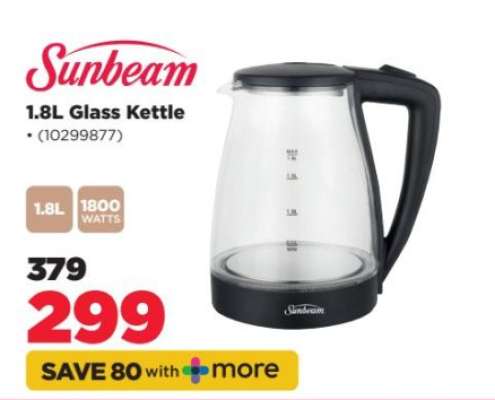 Sunbeam 1.8L Glass Kettle