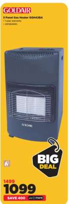 Goldair 3 Panel Gas Heater GGH42BA
