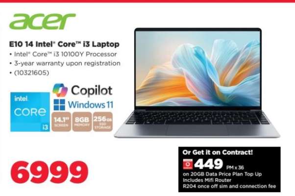 Acer E10 14 Intel Core i3 Laptop