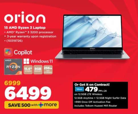orion 15 AMD Ryzen 3 Laptop