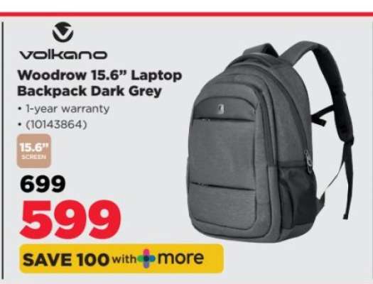 Volkano Woodrow 15.6” Laptop Backpack Dark Grey