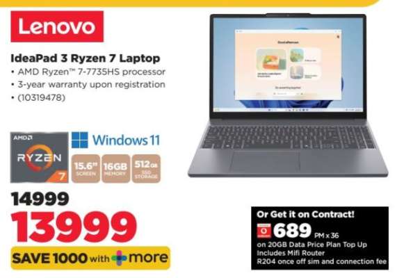 Lenovo IdeaPad 3 Ryzen 7 Laptop
