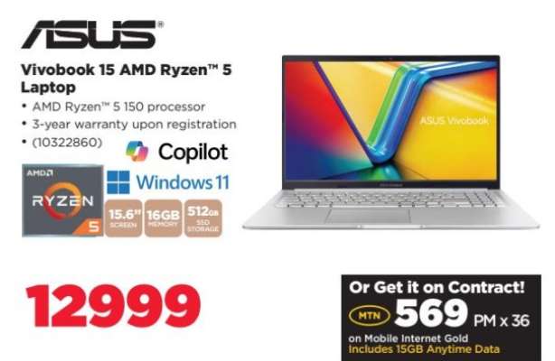ASUS Vivobook 15 AMD Ryzen 5 Laptop