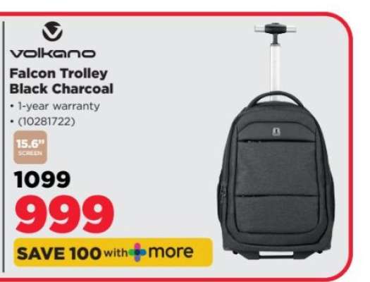 Volkano Falcon Trolley Black Charcoal