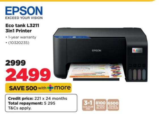 Epson Eco tank L3211 3in1 Printer
