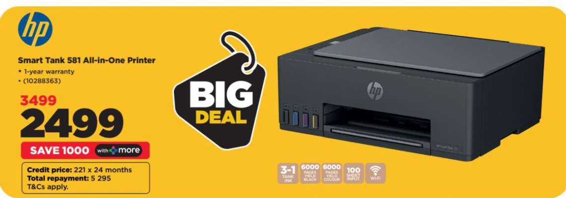 Hp Smart Tank 581 All-In-One Printer