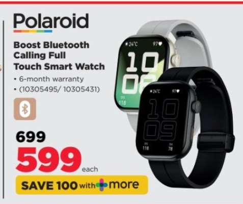 Polaroid Boost Bluetooth Calling Full Touch Smart Watch