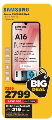 Samsung Galaxy A16 128GB Black