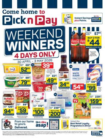 Pick n Pay catalogue  - 30/04/2026 - 03/05/2026.
