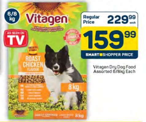 Vitagen Dry Dog Food Assorted 6/8kg Each