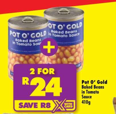 POT O' GOLD Baked Beans in Tomato Sauce 410g