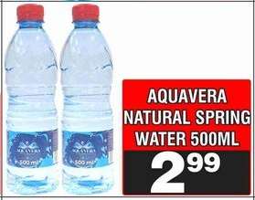 AQUAVERA NATURAL SPRING WATER 500ML