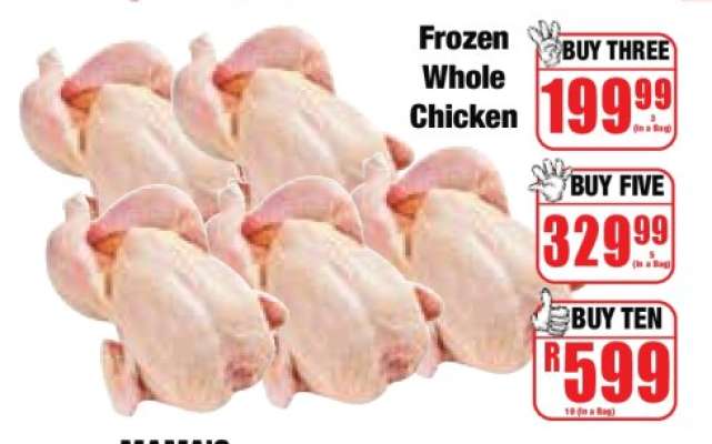 Frozen Whole Chicken
