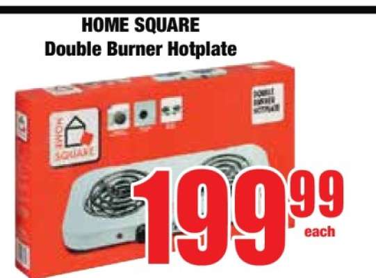 HOME SQUARE Double Burner Hotplate