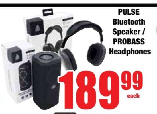 PULSE Bluetooth Speaker / PROBASS Headphones