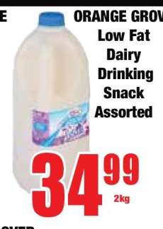 ORANGE GROVE Low Fat Dairy Drinking Snack Assorted