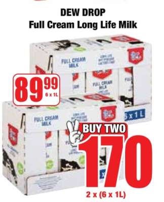DEW DROP Full Cream Long Life Milk