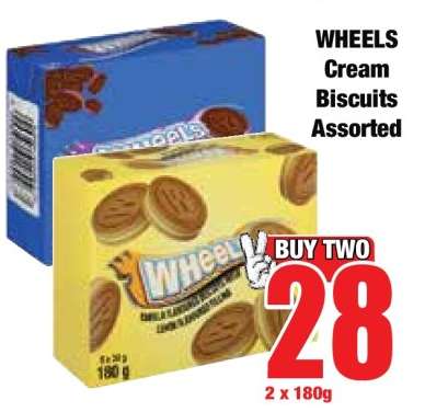 WHEELS Cream Biscuits Assorted