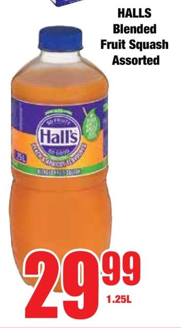 HALLS Blended Fruit Squash Assorted