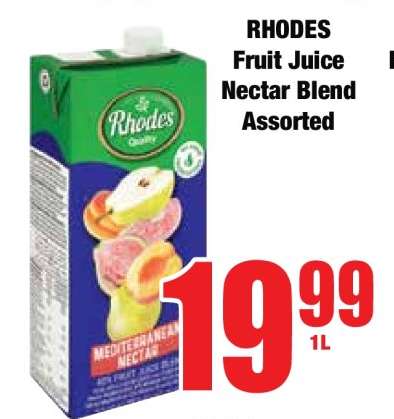 RHODES Fruit Juice Nectar Blend Assorted
