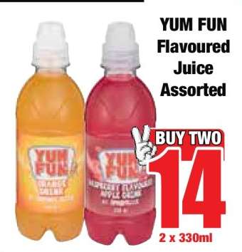 YUM FUN Flavoured Juice Assorted
