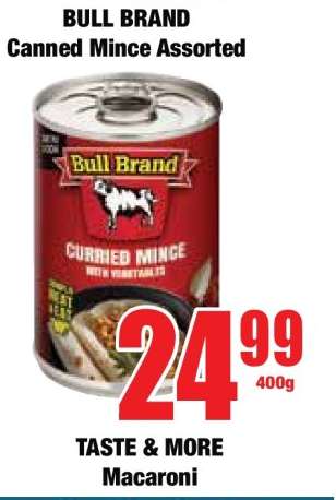 BULL BRAND Canned Mince Assorted