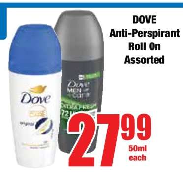 DOVE Anti-Perspirant Roll On Assorted