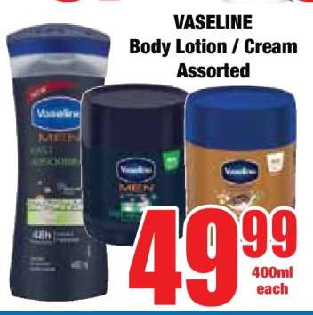 VASELINE Body Lotion / Cream Assorted