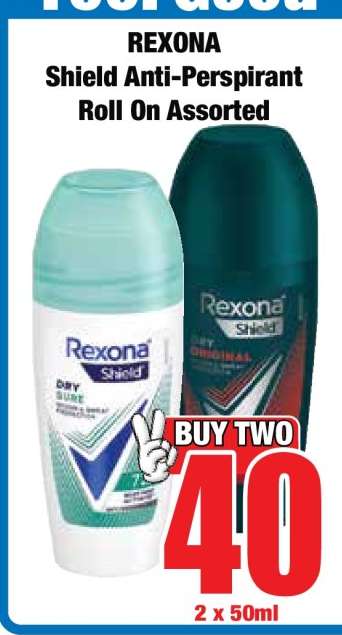 REXONA Shield Anti-Perspirant Roll On Assorted