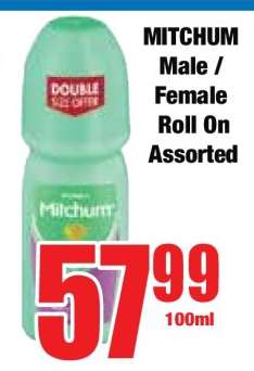 MITCHUM Male / Female Roll On Assorted