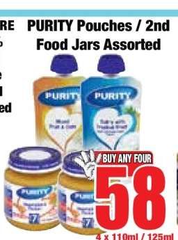PURITY Pouches / 2nd Food Jars Assorted