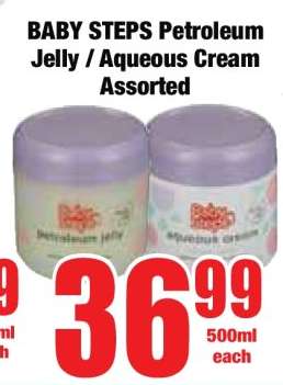 BABY STEPS Petroleum Jelly / Aqueous Cream Assorted