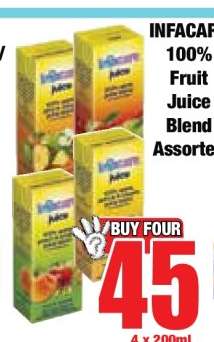 INFACARE 100% Fruit Juice Blend Assorted