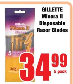 GILLETTE Minora II Disposable Razor Blades