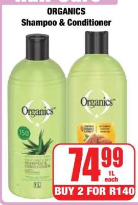 Organics Shampoo Conditioner