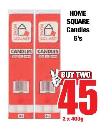 HOME SQUARE Candles 6's