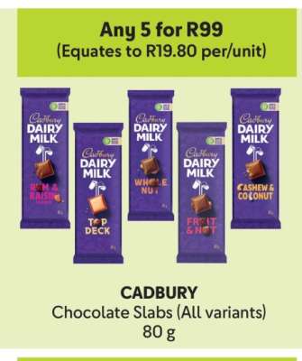 CADBURY Chocolate Slabs (All variants)