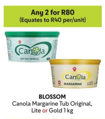 BLOSSOM Canola Margarine Tub