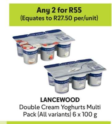 LANCEWOOD Double Cream Yoghurts Multi Pack