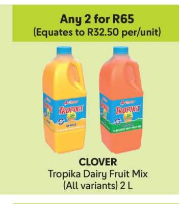 CLOVER Tropika Dairy Fruit Mix (All variants) 2 L