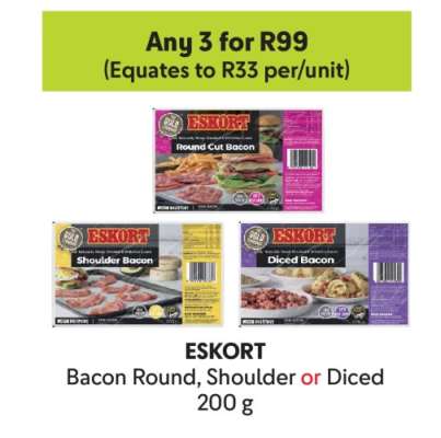ESKORT Bacon Round, Shoulder or Diced